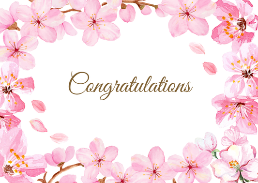 メッセージカード：おめでとう